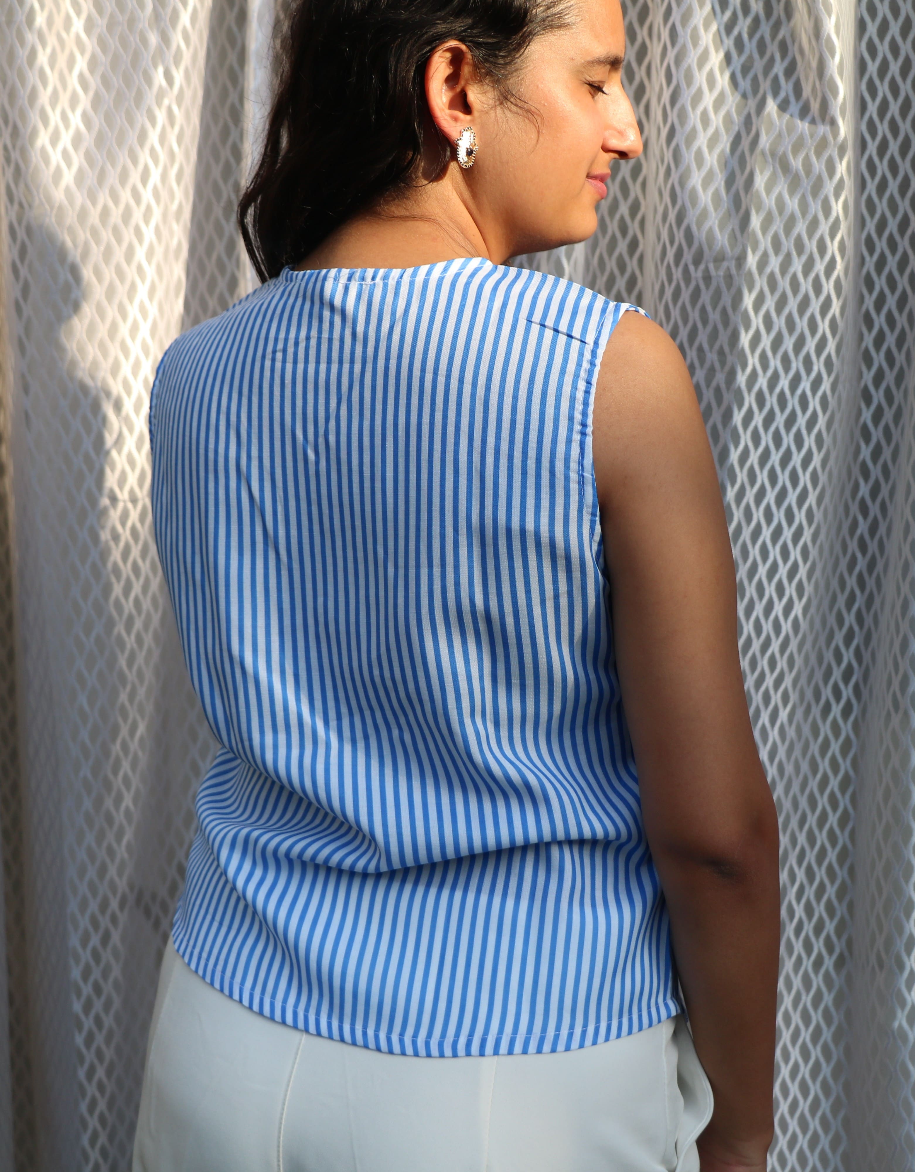 Blue Stripes Vest